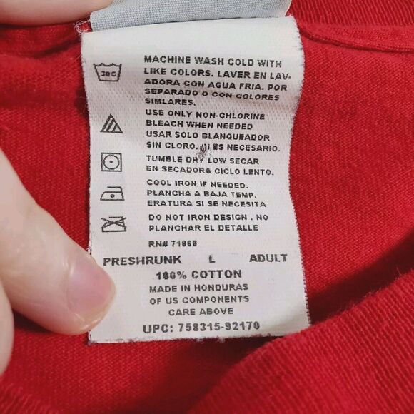 Vintage Betty Boop T Shirt Size L Red Whats Up With That Y2K 2000 Freeze - Picture 11 of 11